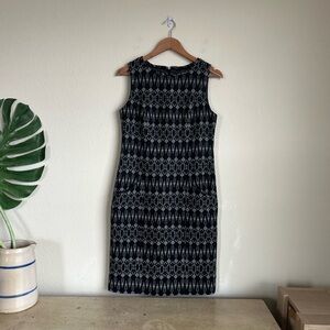 Pendleton Virgin Wool Grey Black Jacquard Dress